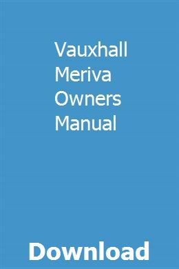 repair manual meriva